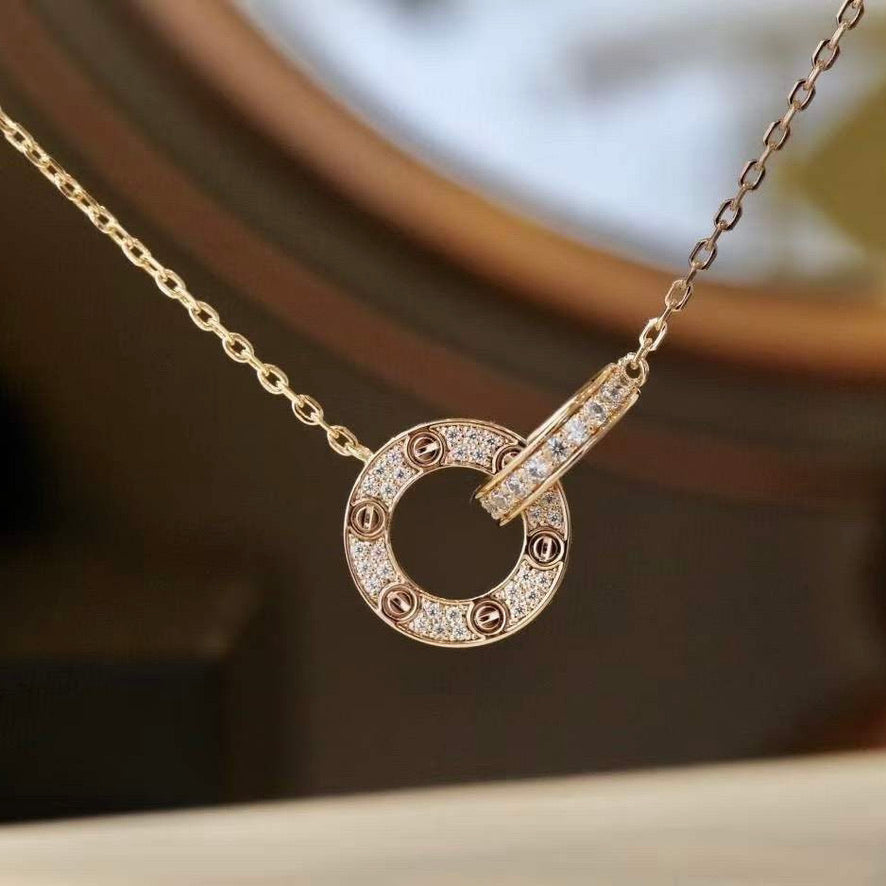 {
  "Bling Jewelrys": "Bling Jewelrys",
  "LOVE 7.6MM NECKLACE ROSE GOLD AND SILVER  FULL DIAMOND": "LOVE 7,6 MM HALSKETTE ROSÉGOLD UND SILBER VOLL DIAMANTBESATZ"
}