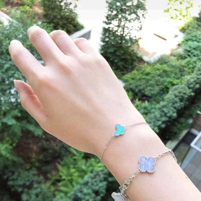 [Bling Jewelrys ]BUTTERFLY TURQUOISE BUTTERFLY BRACELET SILVER