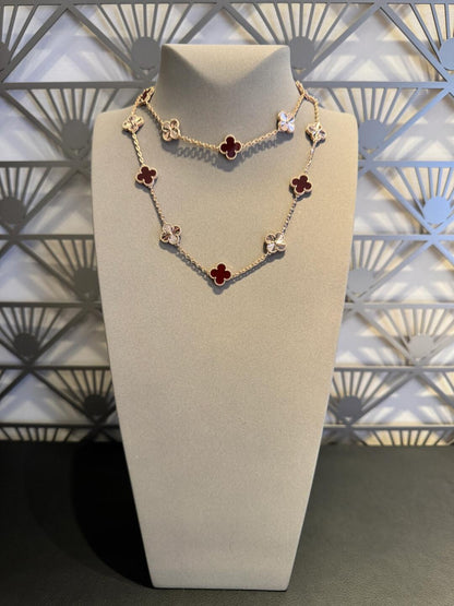 {
  "Bling Jewelrys": "Bling Jewelrys",
  "CLOVER 20 MOTIFS LASER CARNELIAN NECKLACE": "KLEEBLATT 20 MOTIVE LASER KARNEOL HALSKETTE"
}