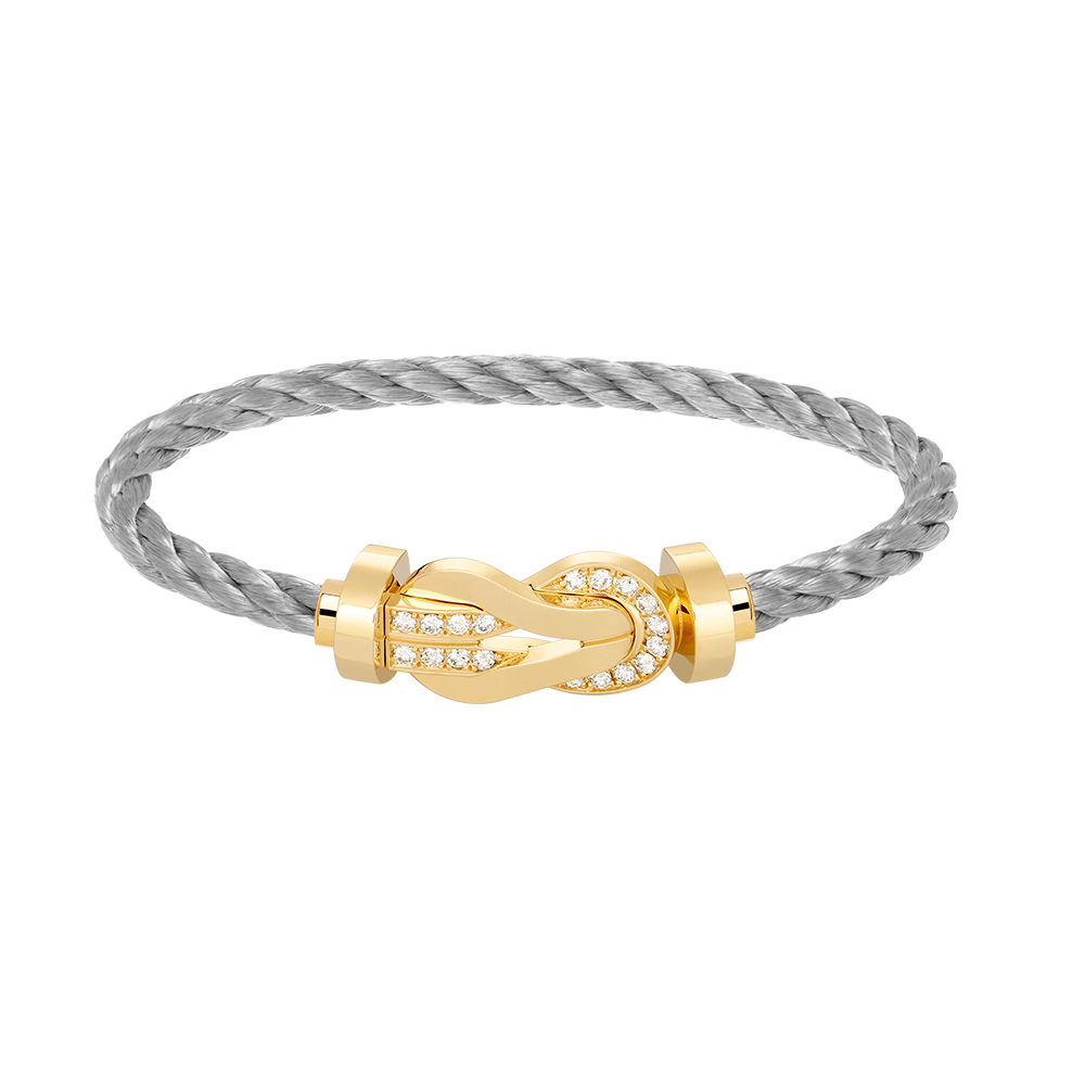 [Bling Jewelrys ]CHANCE LARGE 8 FIGURE BUCKLE HALF DIAMOND BRACELET GOLD