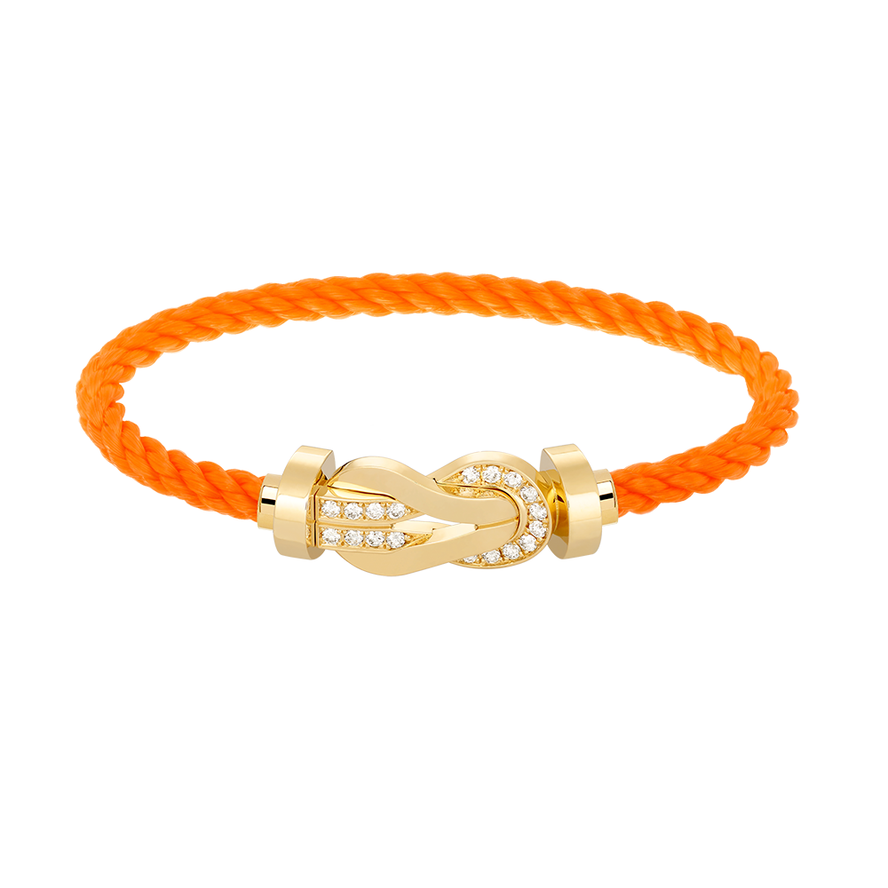 [Bling Jewelrys ]CHANCE LARGE 8 FIGURE BUCKLE HALF DIAMOND BRACELET GOLD