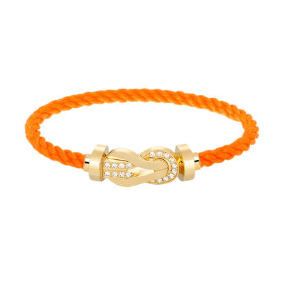 [Bling Jewelrys ]CHANCE LARGE 8 FIGURE BUCKLE HALF DIAMOND BRACELET GOLD