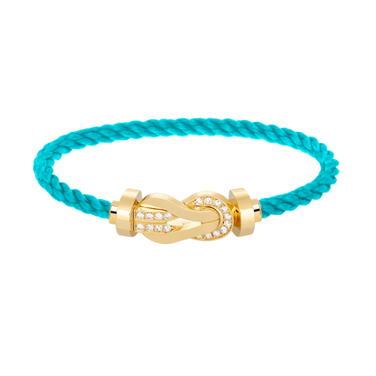 [Bling Jewelrys ]CHANCE LARGE 8 FIGURE BUCKLE HALF DIAMOND BRACELET GOLD