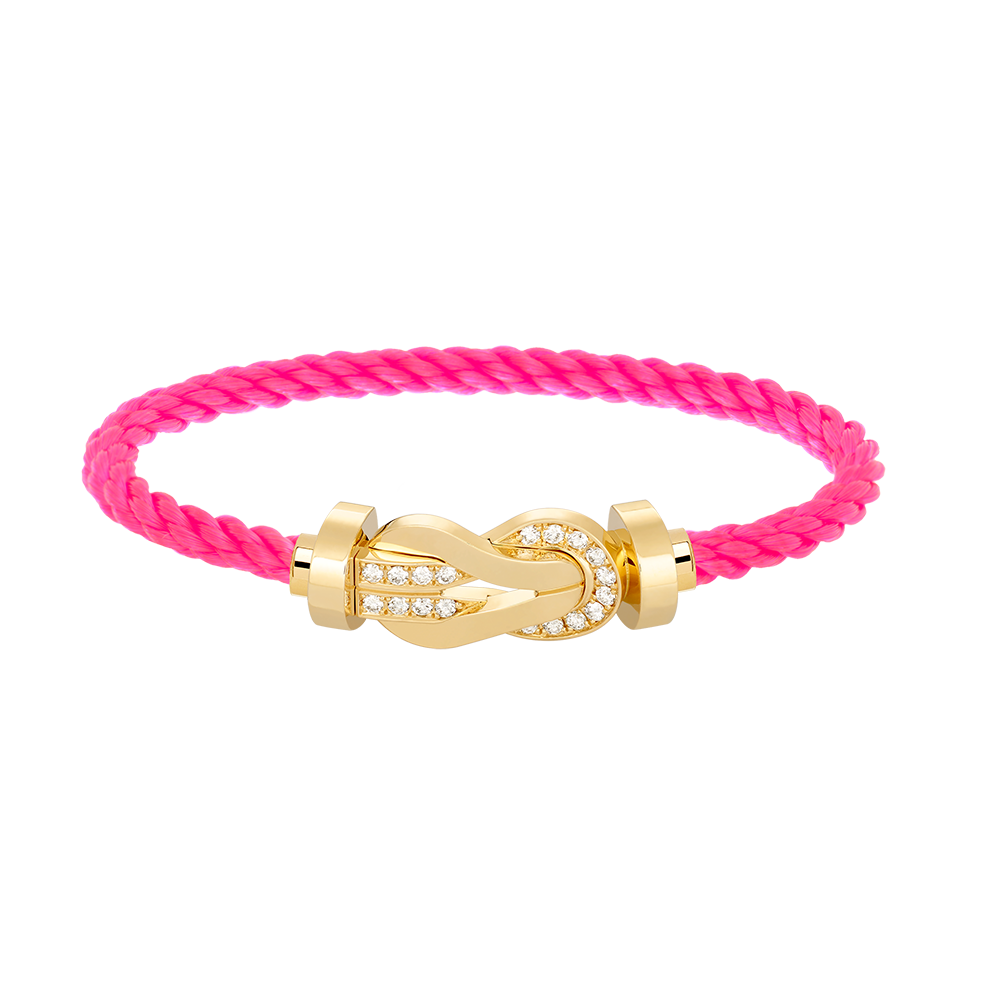 [Bling Jewelrys ]CHANCE LARGE 8 FIGURE BUCKLE HALF DIAMOND BRACELET GOLD