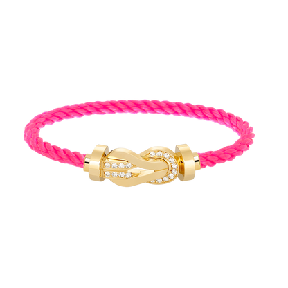[Bling Jewelrys ]CHANCE LARGE 8 FIGURE BUCKLE HALF DIAMOND BRACELET GOLD