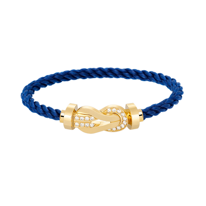 [Bling Jewelrys ]CHANCE LARGE 8 FIGURE BUCKLE HALF DIAMOND BRACELET GOLD