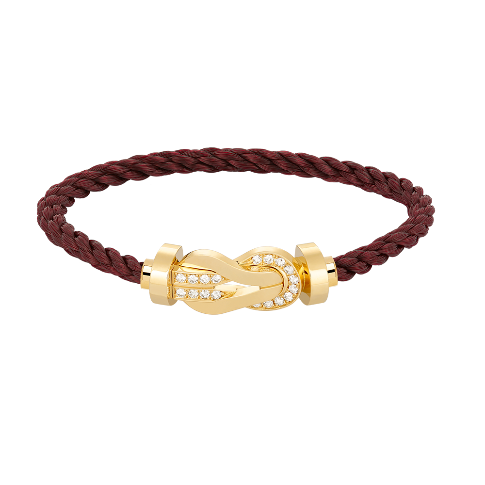 [Bling Jewelrys ]CHANCE LARGE 8 FIGURE BUCKLE HALF DIAMOND BRACELET GOLD
