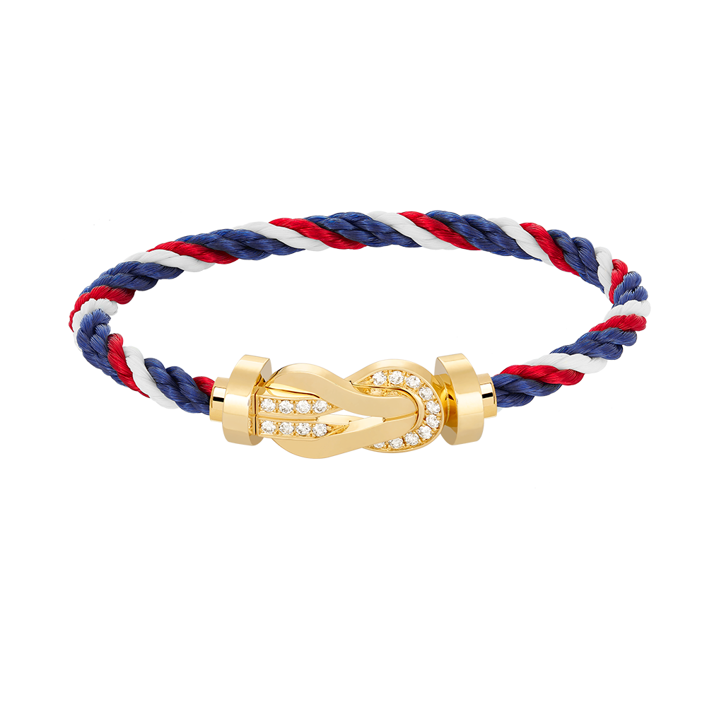 [Bling Jewelrys ]CHANCE LARGE 8 FIGURE BUCKLE HALF DIAMOND BRACELET GOLD