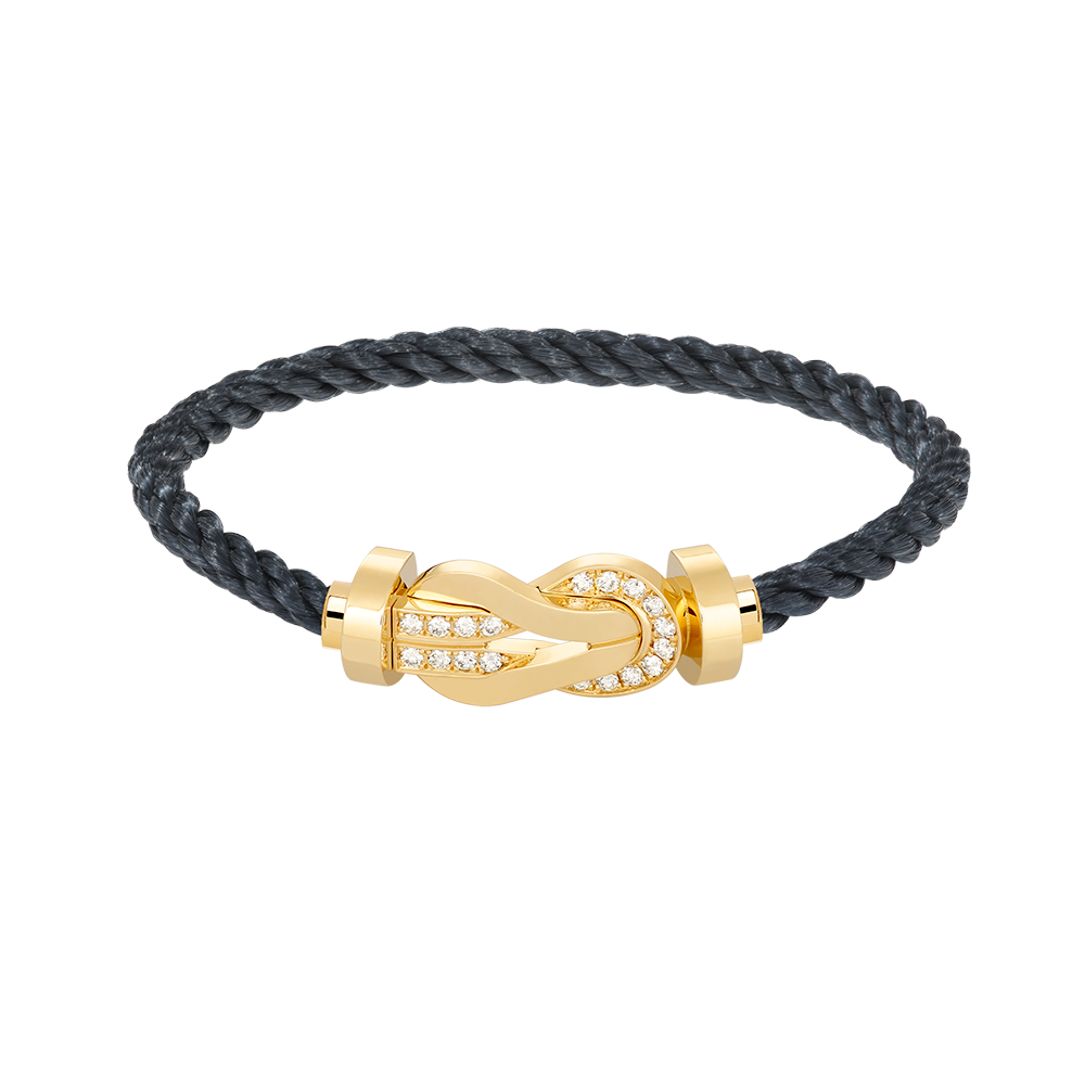 [Bling Jewelrys ]CHANCE LARGE 8 FIGURE BUCKLE HALF DIAMOND BRACELET GOLD