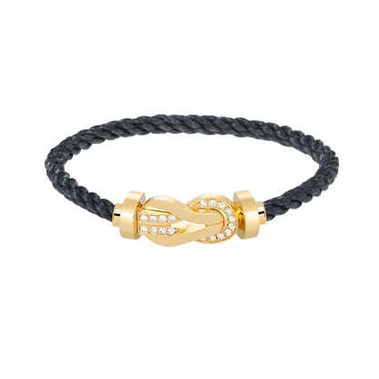 [Bling Jewelrys ]CHANCE LARGE 8 FIGURE BUCKLE HALF DIAMOND BRACELET GOLD