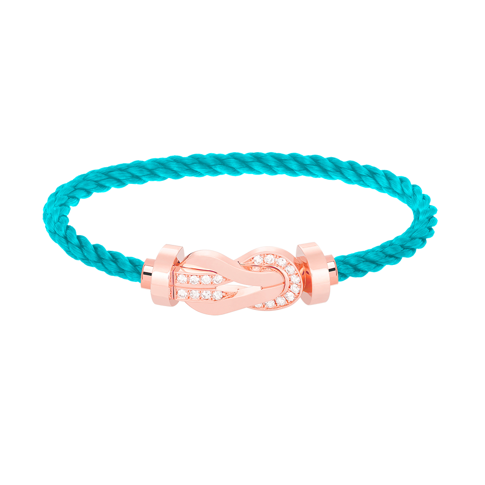 [Bling Jewelrys ]CHANCE LARGE 8 FIGURE BUCKLE HALF DIAMOND BRACELET ROSE GOLD