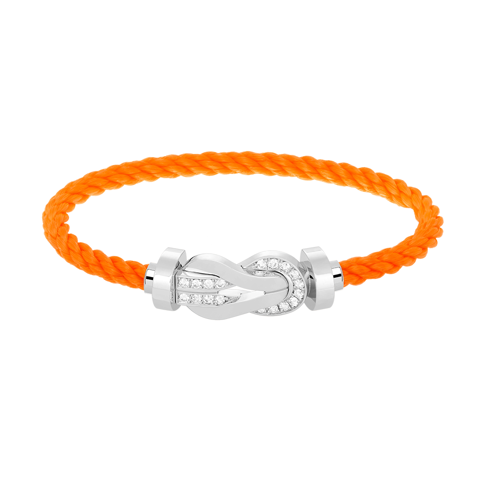 [Bling Jewelrys ]CHANCE LARGE 8 FIGURE BUCKLE HALF DIAMOND BRACELET SILVER