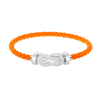 [Bling Jewelrys ]CHANCE LARGE 8 FIGURE BUCKLE HALF DIAMOND BRACELET SILVER