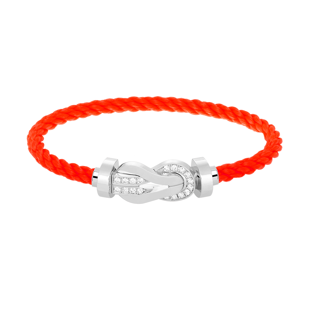 [Bling Jewelrys ]CHANCE LARGE 8 FIGURE BUCKLE HALF DIAMOND BRACELET SILVER