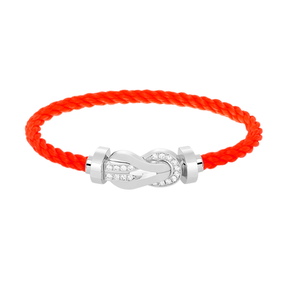 [Bling Jewelrys ]CHANCE LARGE 8 FIGURE BUCKLE HALF DIAMOND BRACELET SILVER