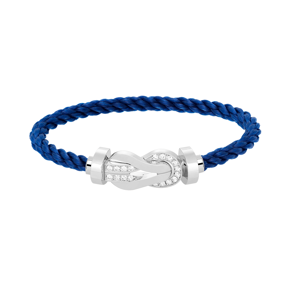 [Bling Jewelrys ]CHANCE LARGE 8 FIGURE BUCKLE HALF DIAMOND BRACELET SILVER