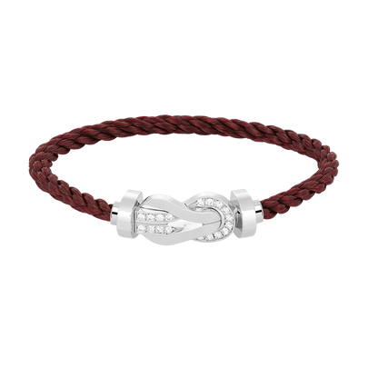 [Bling Jewelrys ]CHANCE LARGE 8 FIGURE BUCKLE HALF DIAMOND BRACELET SILVER