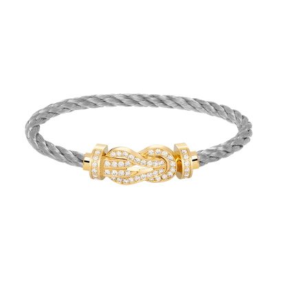 [Bling Jewelrys ]CHANCE LARGE 8 FIGURE BUCKLE FULLDIAMOND BRACELET GOLD