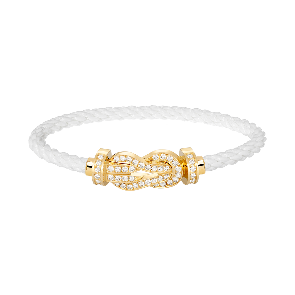 [Bling Jewelrys ]CHANCE LARGE 8 FIGURE BUCKLE FULLDIAMOND BRACELET GOLD