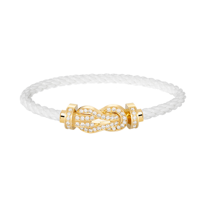 [Bling Jewelrys ]CHANCE LARGE 8 FIGURE BUCKLE FULLDIAMOND BRACELET GOLD