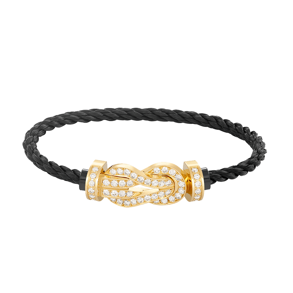 [Bling Jewelrys ]CHANCE LARGE 8 FIGURE BUCKLE FULLDIAMOND BRACELET GOLD