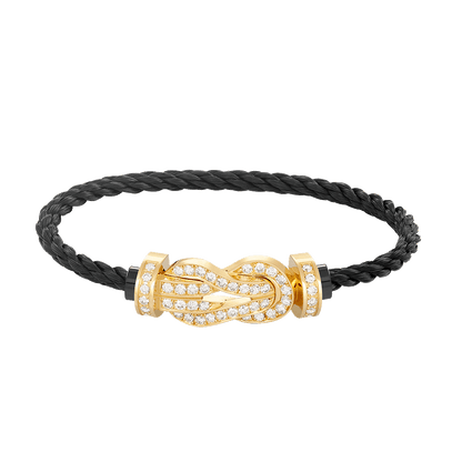 [Bling Jewelrys ]CHANCE LARGE 8 FIGURE BUCKLE FULLDIAMOND BRACELET GOLD