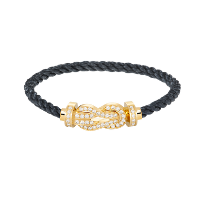 [Bling Jewelrys ]CHANCE LARGE 8 FIGURE BUCKLE FULLDIAMOND BRACELET GOLD