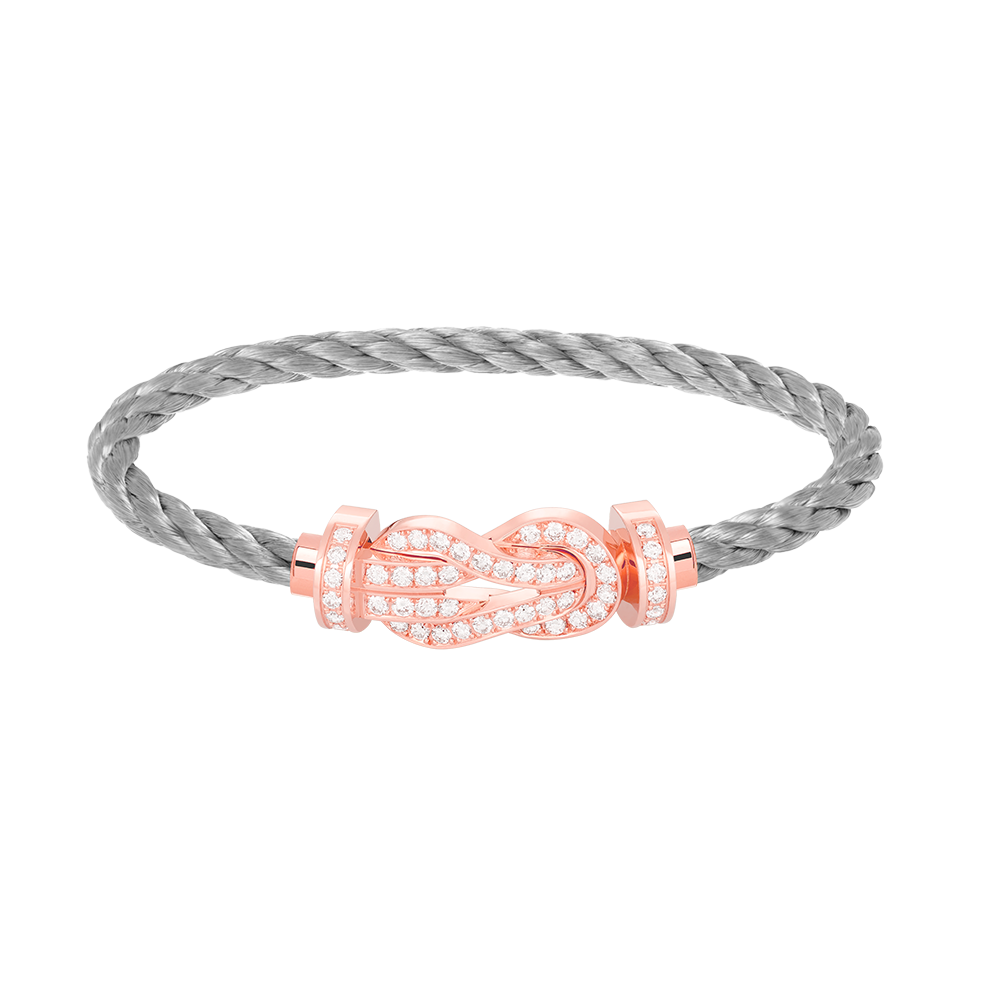 [Bling Jewelrys ]CHANCE LARGE 8 FIGURE BUCKLE FULL DIAMOND BRACELET ROSE GOLD