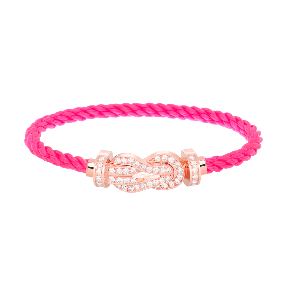 [Bling Jewelrys ]CHANCE LARGE 8 FIGURE BUCKLE FULL DIAMOND BRACELET ROSE GOLD