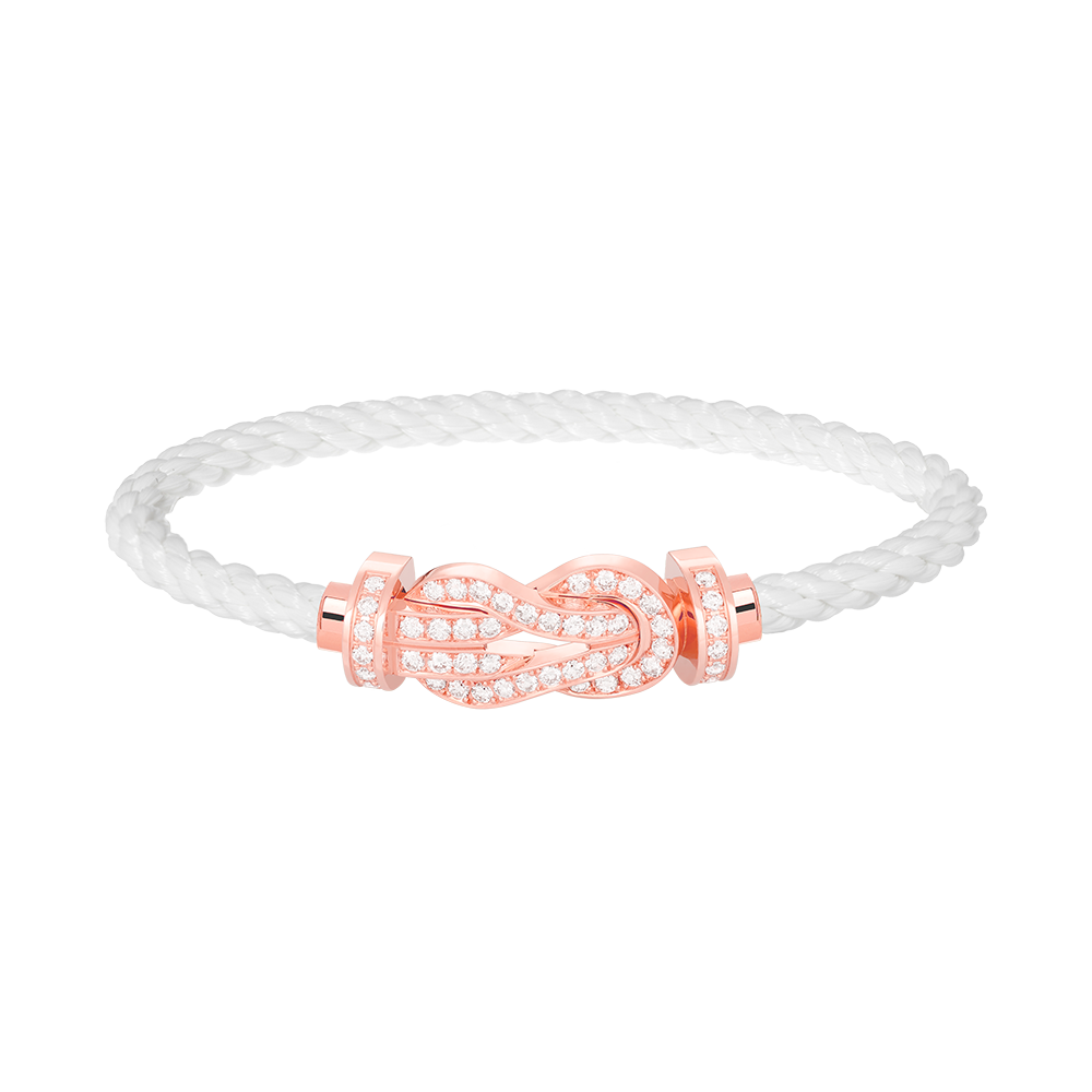 [Bling Jewelrys ]CHANCE LARGE 8 FIGURE BUCKLE FULL DIAMOND BRACELET ROSE GOLD
