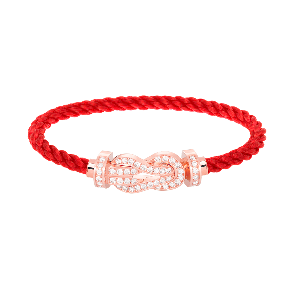 [Bling Jewelrys ]CHANCE LARGE 8 FIGURE BUCKLE FULL DIAMOND BRACELET ROSE GOLD