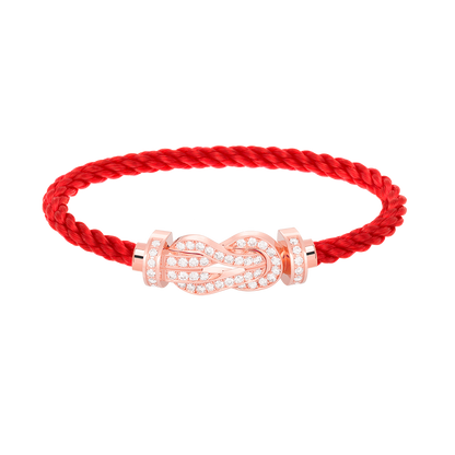 [Bling Jewelrys ]CHANCE LARGE 8 FIGURE BUCKLE FULL DIAMOND BRACELET ROSE GOLD