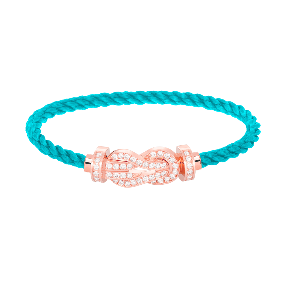 [Bling Jewelrys ]CHANCE LARGE 8 FIGURE BUCKLE FULL DIAMOND BRACELET ROSE GOLD