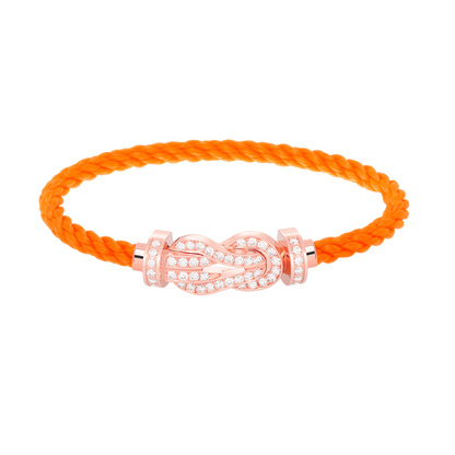 [Bling Jewelrys ]CHANCE LARGE 8 FIGURE BUCKLE FULL DIAMOND BRACELET ROSE GOLD