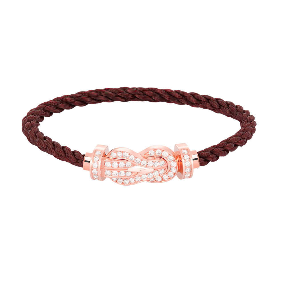 [Bling Jewelrys ]CHANCE LARGE 8 FIGURE BUCKLE FULL DIAMOND BRACELET ROSE GOLD
