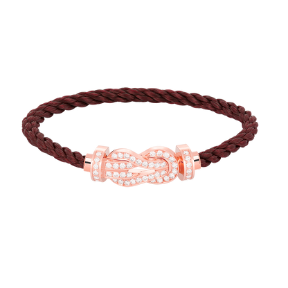 [Bling Jewelrys ]CHANCE LARGE 8 FIGURE BUCKLE FULL DIAMOND BRACELET ROSE GOLD