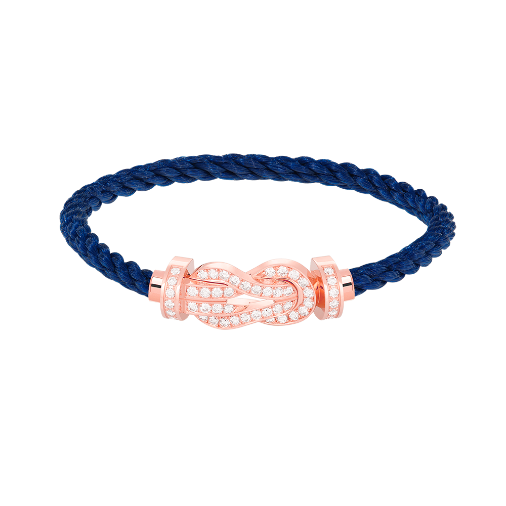 [Bling Jewelrys ]CHANCE LARGE 8 FIGURE BUCKLE FULL DIAMOND BRACELET ROSE GOLD