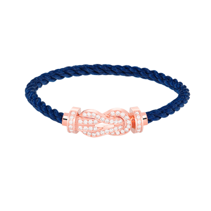 [Bling Jewelrys ]CHANCE LARGE 8 FIGURE BUCKLE FULL DIAMOND BRACELET ROSE GOLD