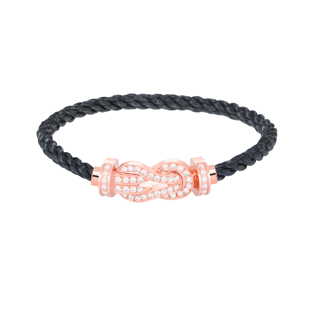 [Bling Jewelrys ]CHANCE LARGE 8 FIGURE BUCKLE FULL DIAMOND BRACELET ROSE GOLD