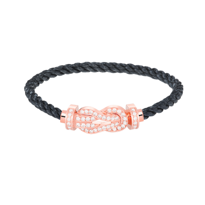 [Bling Jewelrys ]CHANCE LARGE 8 FIGURE BUCKLE FULL DIAMOND BRACELET ROSE GOLD