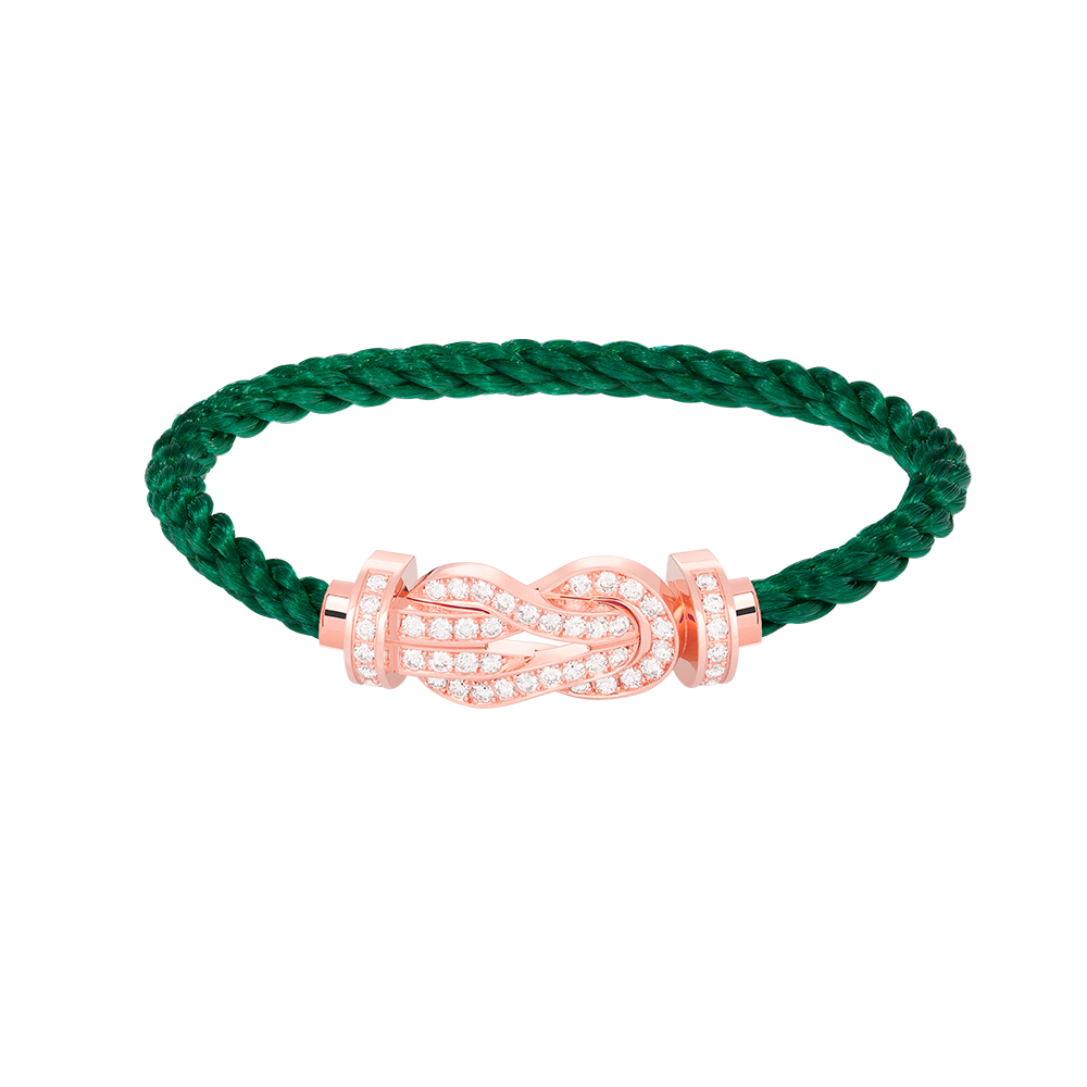 [Bling Jewelrys ]CHANCE LARGE 8 FIGURE BUCKLE FULL DIAMOND BRACELET ROSE GOLD