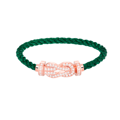 [Bling Jewelrys ]CHANCE LARGE 8 FIGURE BUCKLE FULL DIAMOND BRACELET ROSE GOLD