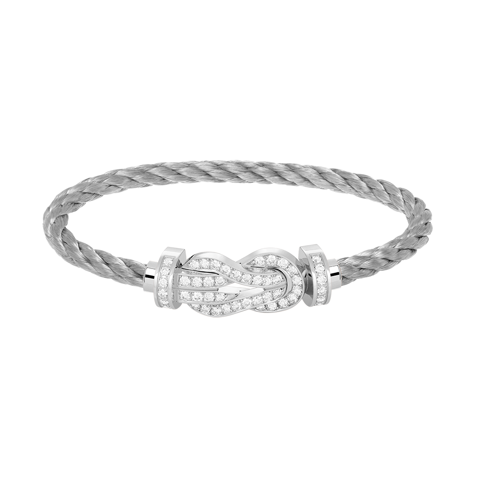 [Bling Jewelrys ]CHANCE LARGE 8 FIGURE BUCKLE FULL DIAMOND BRACELET SILVER