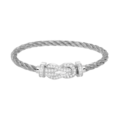 [Bling Jewelrys ]CHANCE LARGE 8 FIGURE BUCKLE FULL DIAMOND BRACELET SILVER