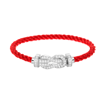 [Bling Jewelrys ]CHANCE LARGE 8 FIGURE BUCKLE FULL DIAMOND BRACELET SILVER