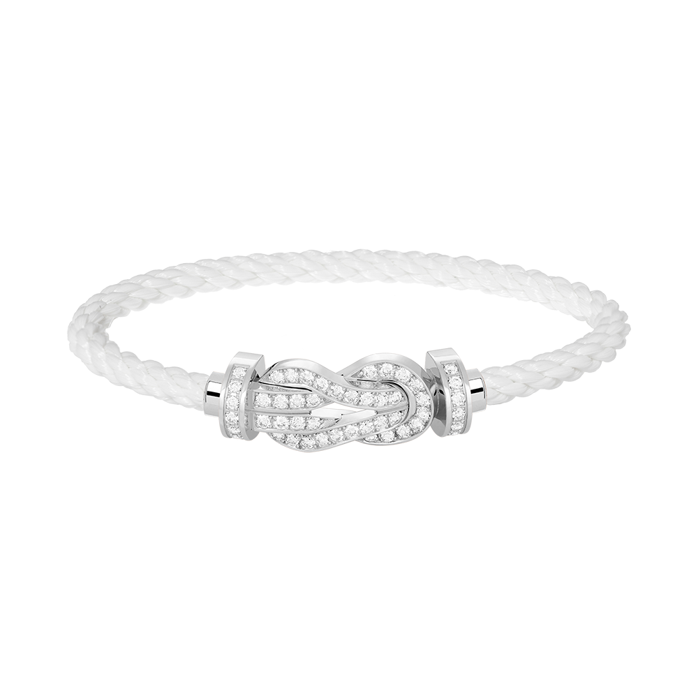 [Bling Jewelrys ]CHANCE LARGE 8 FIGURE BUCKLE FULL DIAMOND BRACELET SILVER
