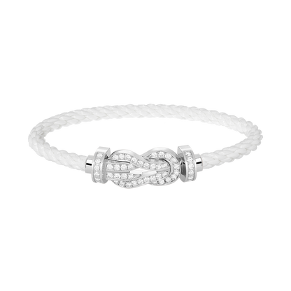 [Bling Jewelrys ]CHANCE LARGE 8 FIGURE BUCKLE FULL DIAMOND BRACELET SILVER