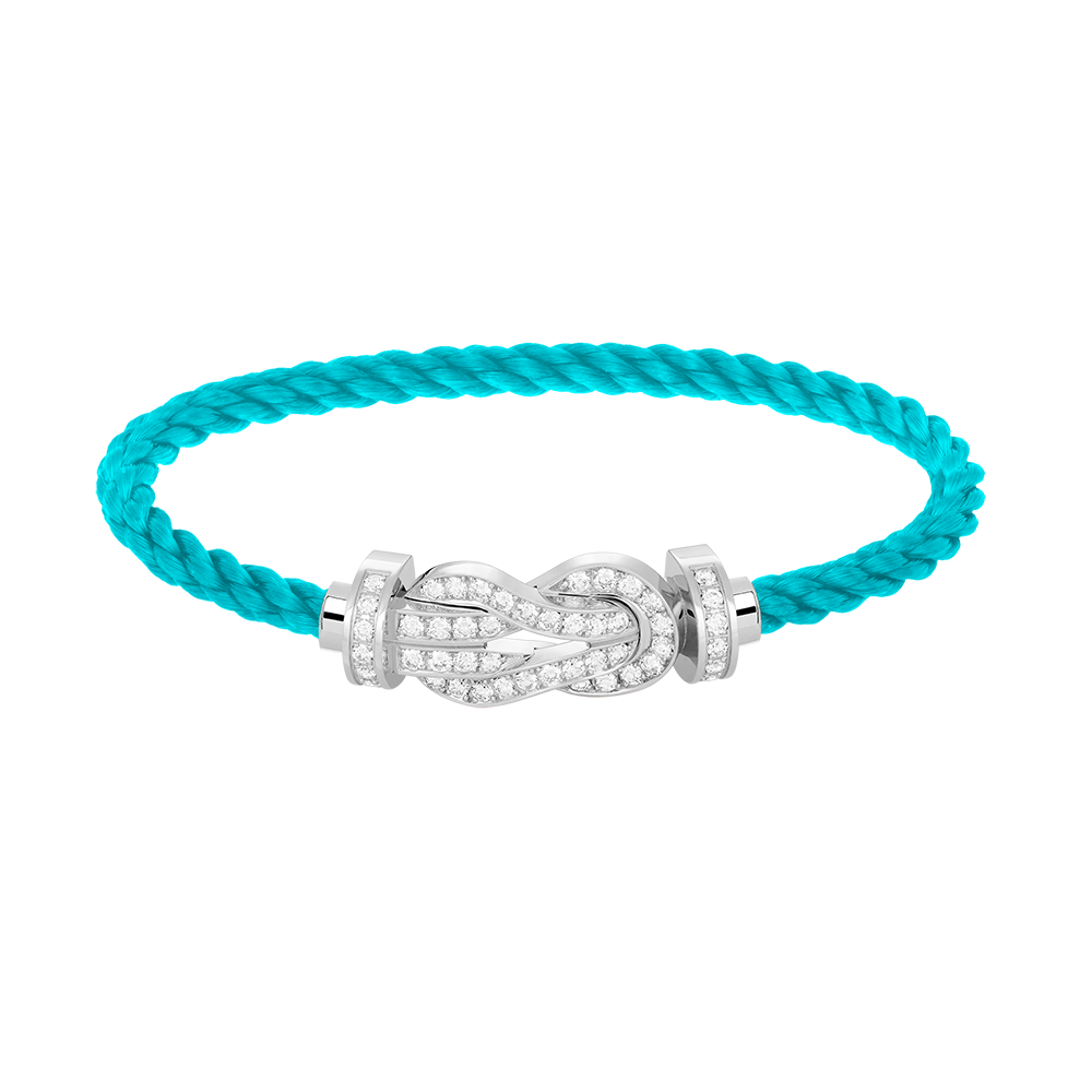 [Bling Jewelrys ]CHANCE LARGE 8 FIGURE BUCKLE FULL DIAMOND BRACELET SILVER