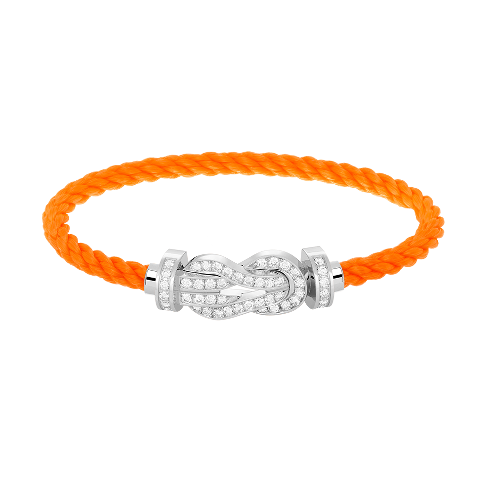 [Bling Jewelrys ]CHANCE LARGE 8 FIGURE BUCKLE FULL DIAMOND BRACELET SILVER