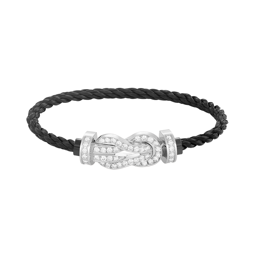 [Bling Jewelrys ]CHANCE LARGE 8 FIGURE BUCKLE FULL DIAMOND BRACELET SILVER